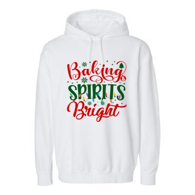 Baking Spirits Bright Christmas Funny Baker Family Xmas Gift Garment-Dyed Fleece Hoodie