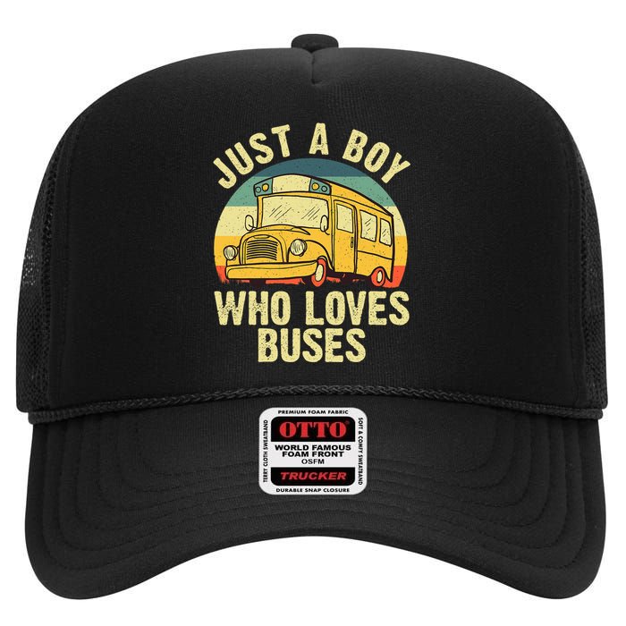 Best School Bus For Boy Kids Yellow Bus Lover Buses High Crown Mesh Back Trucker Hat