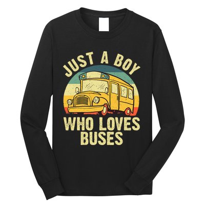 Best School Bus For Boy Kids Yellow Bus Lover Buses Long Sleeve Shirt