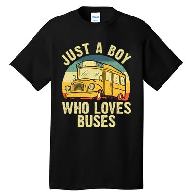 Best School Bus For Boy Kids Yellow Bus Lover Buses Tall T-Shirt