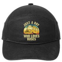 Best School Bus For Boy Kids Yellow Bus Lover Buses 7-Panel Snapback Hat