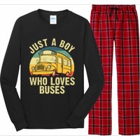 Best School Bus For Boy Kids Yellow Bus Lover Buses Long Sleeve Pajama Set