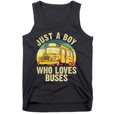 Best School Bus For Boy Kids Yellow Bus Lover Buses Tank Top