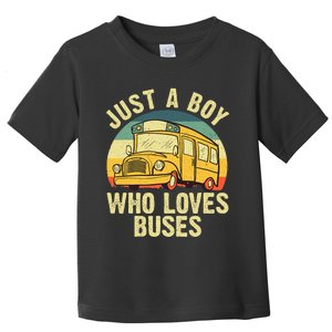 Best School Bus For Boy Kids Yellow Bus Lover Buses Toddler T-Shirt