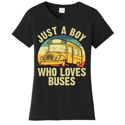 Best School Bus For Boy Kids Yellow Bus Lover Buses Women's T-Shirt