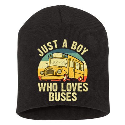 Best School Bus For Boy Kids Yellow Bus Lover Buses Short Acrylic Beanie