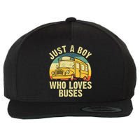 Best School Bus For Boy Kids Yellow Bus Lover Buses Wool Snapback Cap