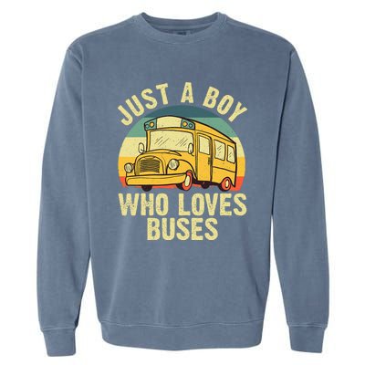 Best School Bus For Boy Kids Yellow Bus Lover Buses Garment-Dyed Sweatshirt