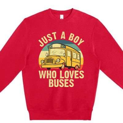 Best School Bus For Boy Kids Yellow Bus Lover Buses Premium Crewneck Sweatshirt