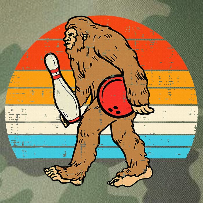 Bigfoot Sasquatch Bowling Retro Bowler Team Legacy Tie Dye Trucker Hat