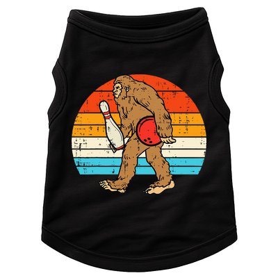 Bigfoot Sasquatch Bowling Retro Bowler Team Doggie Tank