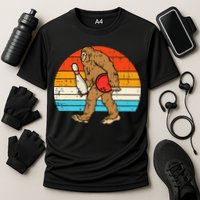 Bigfoot Sasquatch Bowling Retro Bowler Team Performance Shirt