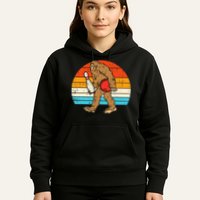 Bigfoot Sasquatch Bowling Retro Bowler Team Hoodie