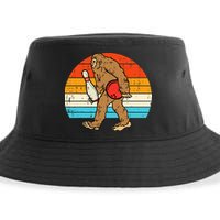 Bigfoot Sasquatch Bowling Retro Bowler Team Sustainable Bucket Hat