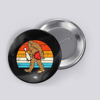 Bigfoot Sasquatch Bowling Retro Bowler Team Button