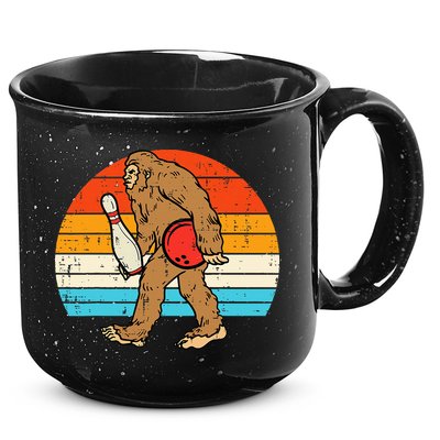 Bigfoot Sasquatch Bowling Retro Bowler Team 15oz Campfire Ceramic Mug