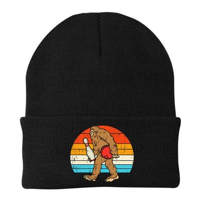 Bigfoot Sasquatch Bowling Retro Bowler Team Beanie