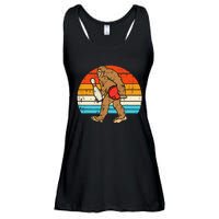 Bigfoot Sasquatch Bowling Retro Bowler Team Ladies Essential Flowy Tank