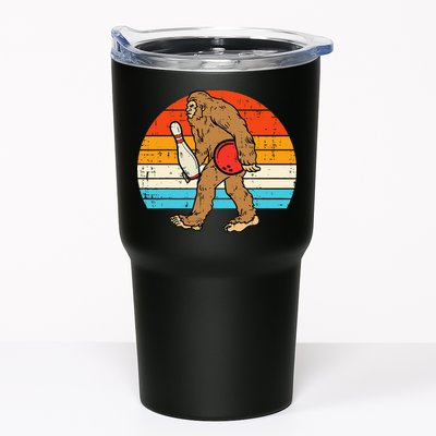 Bigfoot Sasquatch Bowling Retro Bowler Team Tumbler