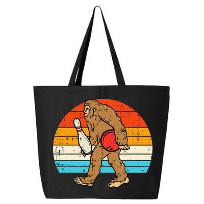 Bigfoot Sasquatch Bowling Retro Bowler Team 25L Jumbo Tote