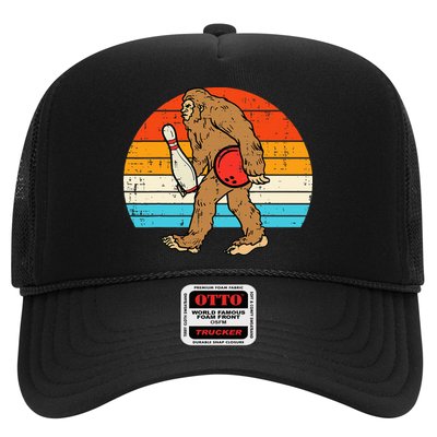 Bigfoot Sasquatch Bowling Retro Bowler Team Trucker Hat