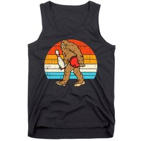 Bigfoot Sasquatch Bowling Retro Bowler Team Tank Top