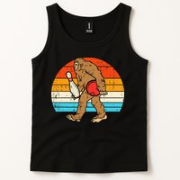 Bigfoot Sasquatch Bowling Retro Bowler Team Tank Top