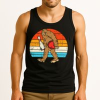 Bigfoot Sasquatch Bowling Retro Bowler Team Tank Top