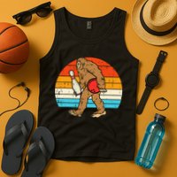 Bigfoot Sasquatch Bowling Retro Bowler Team Tank Top