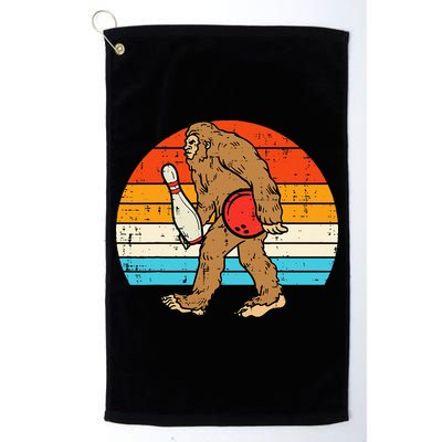 Bigfoot Sasquatch Bowling Retro Bowler Team Golf Towel