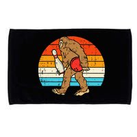 Bigfoot Sasquatch Bowling Retro Bowler Team Microfiber Hand Towel