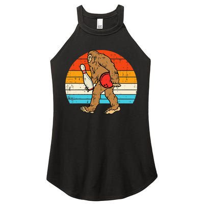 Bigfoot Sasquatch Bowling Retro Bowler Team Women's Perfect Tri Rocker Tank