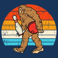 Bigfoot Sasquatch Bowling Retro Bowler Team Infant Baby Jersey Bodysuit