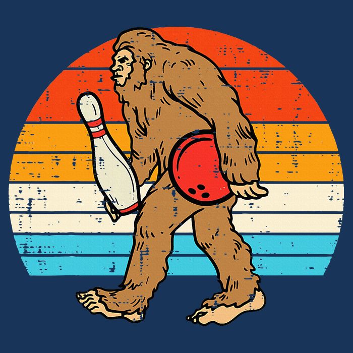 Bigfoot Sasquatch Bowling Retro Bowler Team Infant Baby Jersey Bodysuit