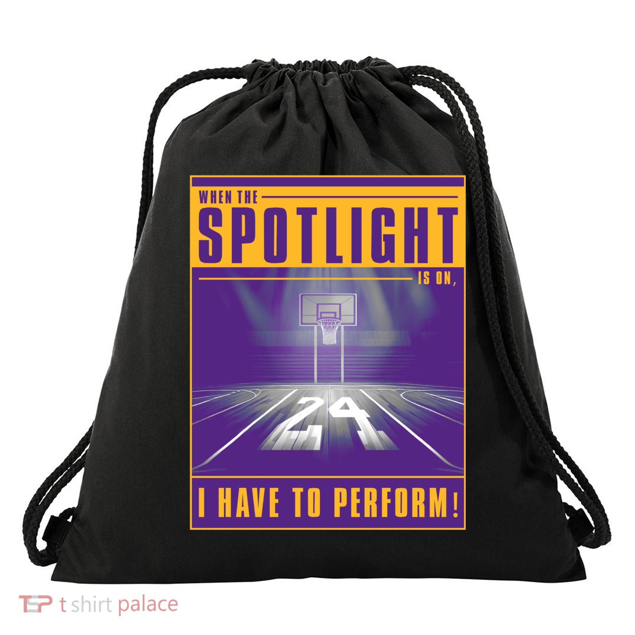 Basketball Spotlight Drawstring Bag
