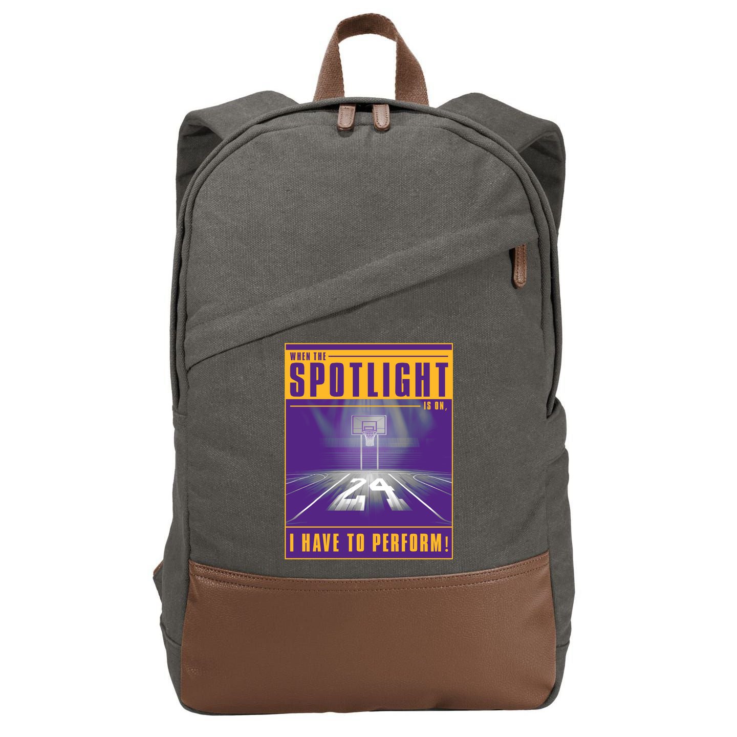 Basketball Spotlight Cotton Canvas Backpack