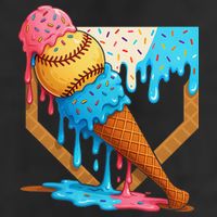 Baseball Sister Brother Drip Ice Cream Baseball Game Day Hat