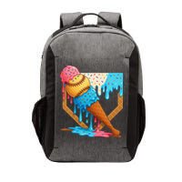 Baseball Sister Brother Drip Ice Cream Baseball Game Day Vector Backpack