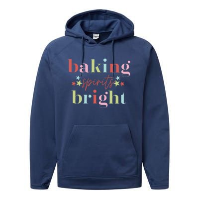 Baking Spirits Bright Christmas Baking Holiday Season Performance Fleece Hoodie