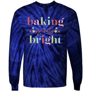 Baking Spirits Bright Christmas Baking Holiday Season Tie-Dye Long Sleeve Shirt