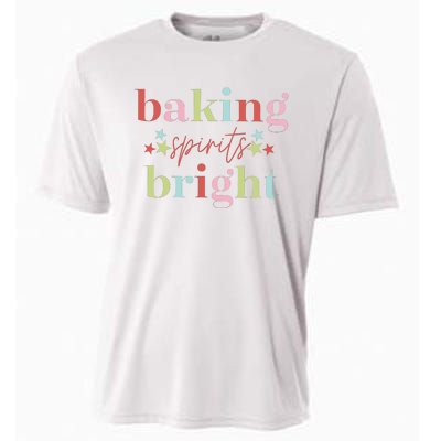 Baking Spirits Bright Christmas Baking Holiday Season Cooling Performance Crew T-Shirt