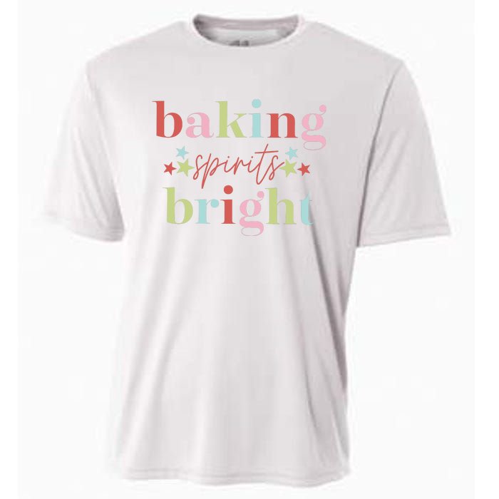 Baking Spirits Bright Christmas Baking Holiday Season Cooling Performance Crew T-Shirt