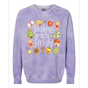 Baking Spirits Bright Christmas Gingerbread Lover Xmas Party Cute Gift Colorblast Crewneck Sweatshirt