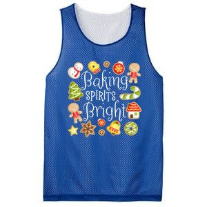 Baking Spirits Bright Christmas Gingerbread Lover Xmas Party Cute Gift Mesh Reversible Basketball Jersey Tank