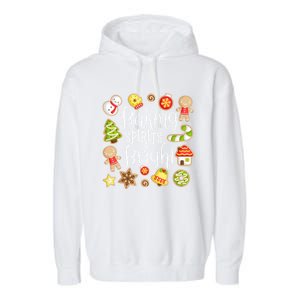 Baking Spirits Bright Christmas Gingerbread Lover Xmas Party Cute Gift Garment-Dyed Fleece Hoodie