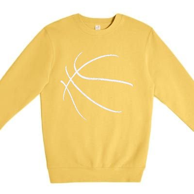 Basketball Silhouette Bball Player Coach Sports Baller Gift Premium Crewneck Sweatshirt