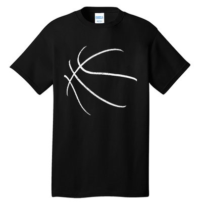 Basketball Silhouette Bball Player Coach Sports Baller Gift Tall T-Shirt