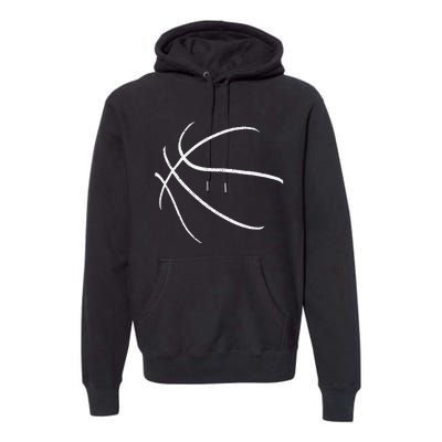 Basketball Silhouette Bball Player Coach Sports Baller Gift Premium Hoodie