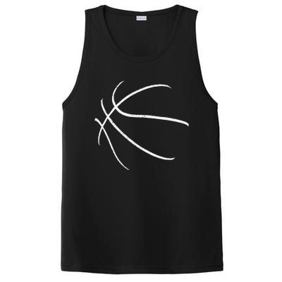 Basketball Silhouette Bball Player Coach Sports Baller Gift PosiCharge Competitor Tank