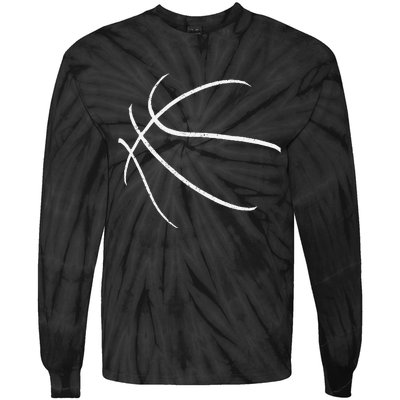 Basketball Silhouette Bball Player Coach Sports Baller Gift Tie-Dye Long Sleeve Shirt